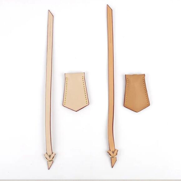 Leather Tag -DARK BROWN GENIUNE DECORATIVE LEATHER TAG - Picture 3 of 4